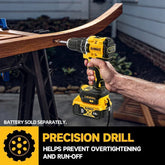 DEWALT-destornillador eléctrico compacto sin escobillas, batería de litio de 20V, taladro manual, taladro de impacto DCD805,